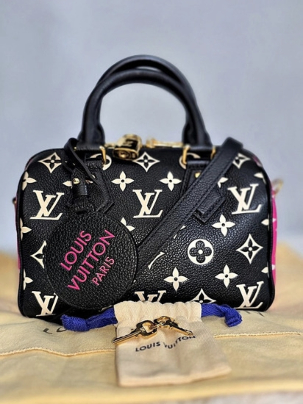 Louis Vuitton Speedy Bandouliere 20 By The Pool Mini Bag Black & White